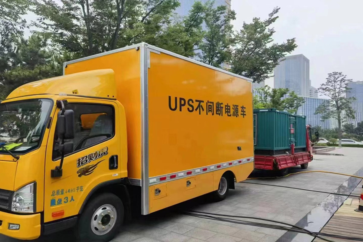 崇仁发电机租赁施工现场